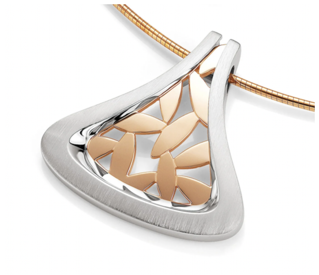 Breuning Leaf Design Filigree Pendant