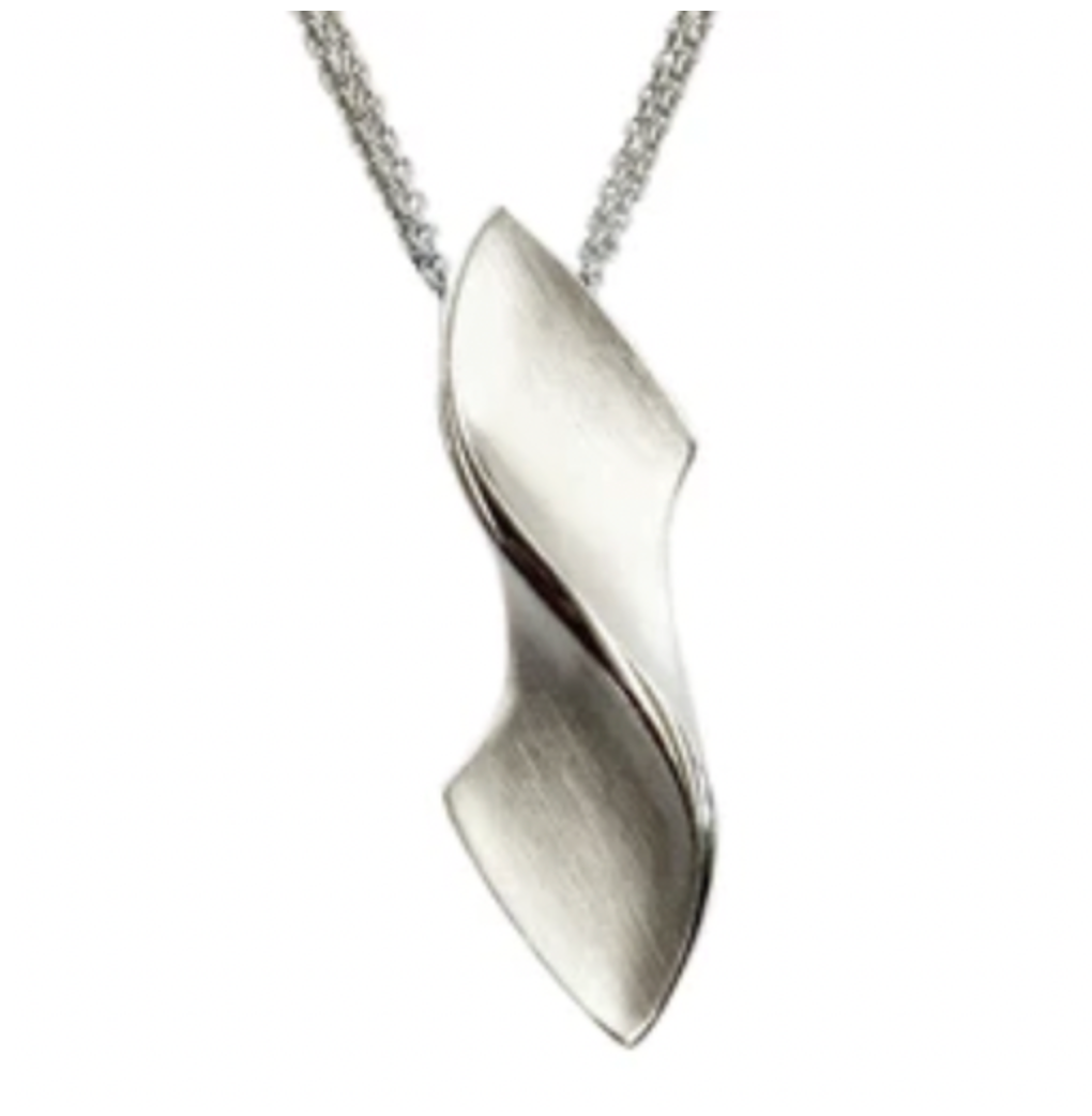 Sterling Silver Matte and High Polished Design Pendant