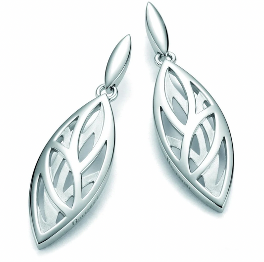 Breuning Leaf Design Drop Earrings